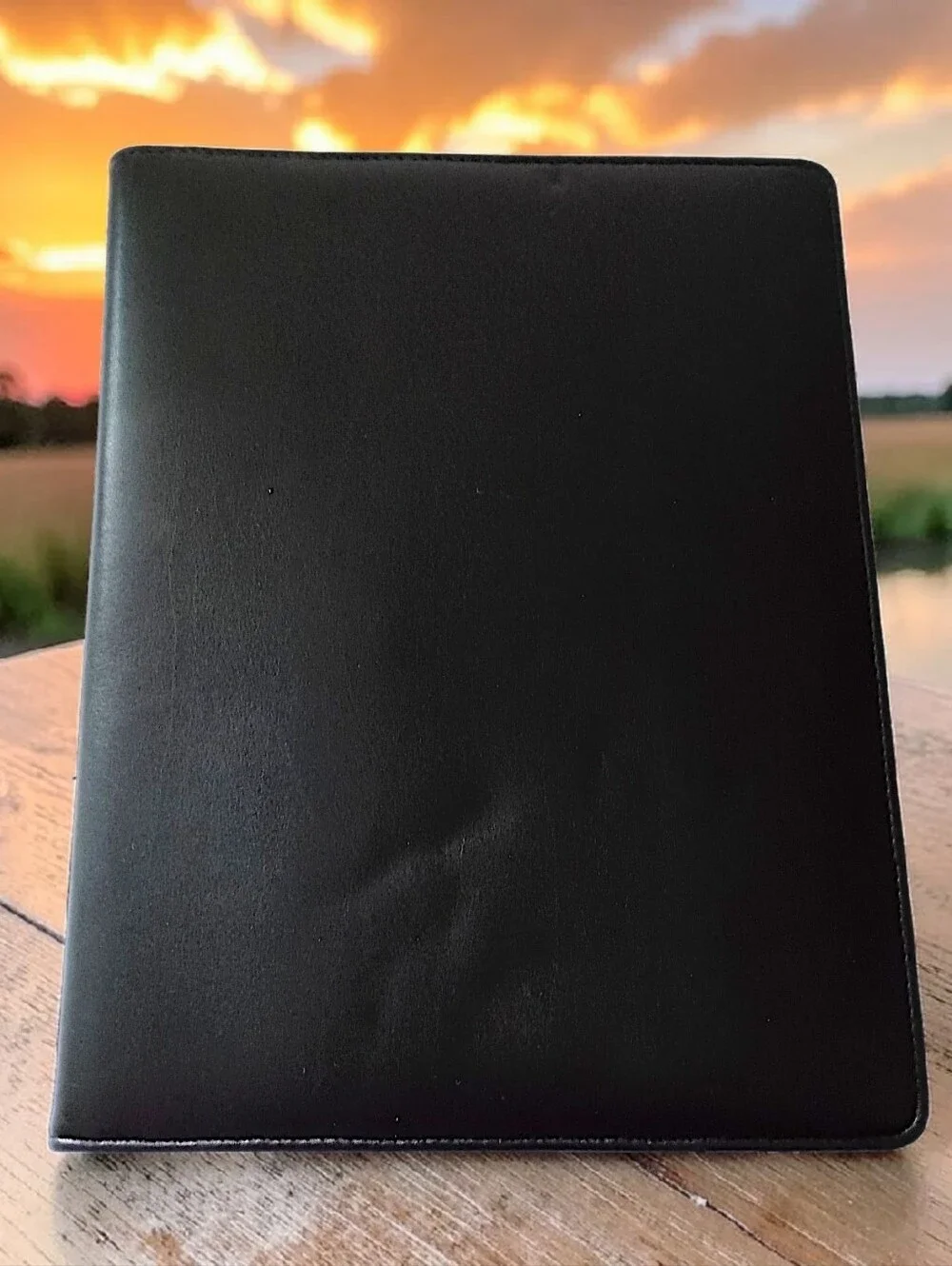 Buxton‎ Leather Padfolio Portfolio Folder Organizer Refillable Notepad Black